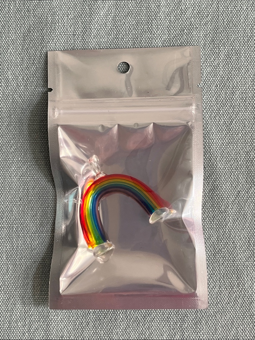 NWOT Rainbow Glass Pendant Necklace - Multicolor - Picture 2 of 2
